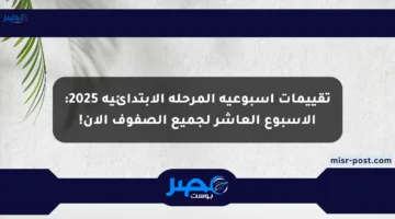 تقييمات أسبوعية المرحلة الابتدائية 2025: الأسبوع العاشر لجميع الصفوف الآن!